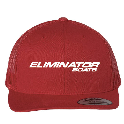 Eliminator Boats Classic Curve Bill Snapback Hat - Red/White