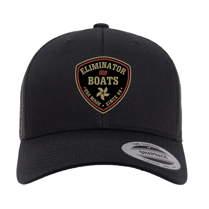 Eliminator Boats Core Crest Curve Bill Hat - Black