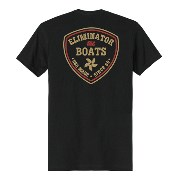 Eliminator Boats Core Crest Men's T-Shirt - Black