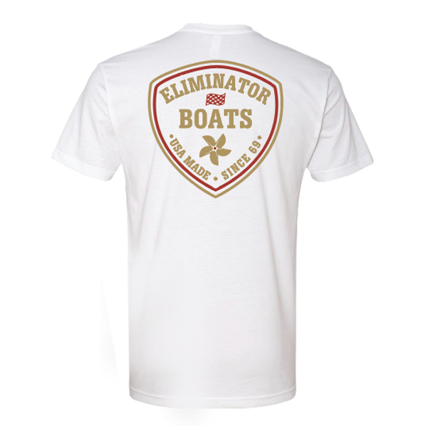 Eliminator Boats Core Crest Men's T-Shirt - White