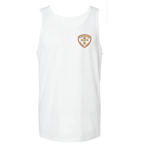 Eliminator Boats Core Crest Men's Tank - White