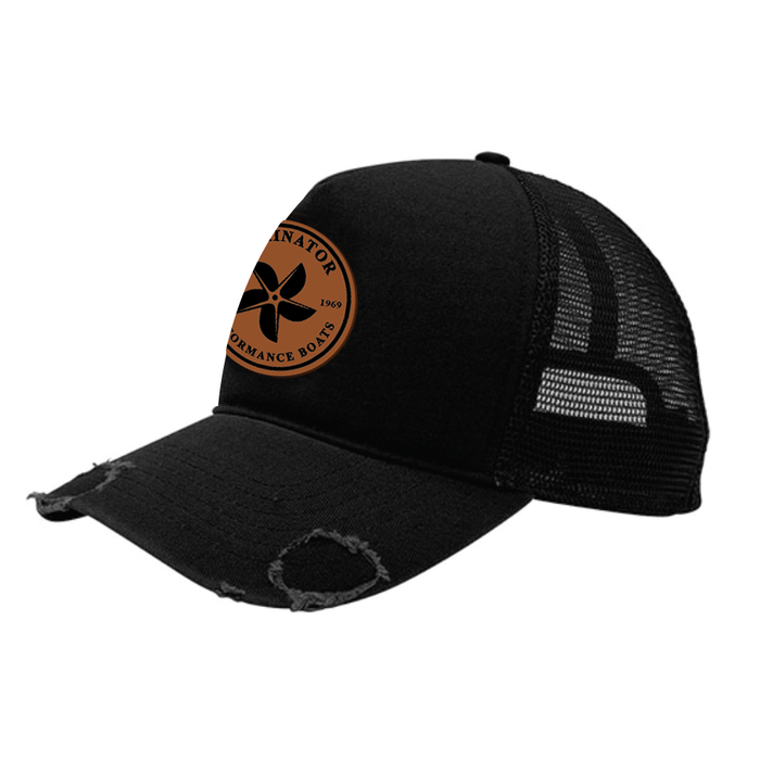 Eliminator Boats Genuine Leather Patch Women's Trucker Hat