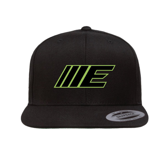 Eliminator Boats IIIE  Flat Bill Snapback Hat - Black/Neon Green
