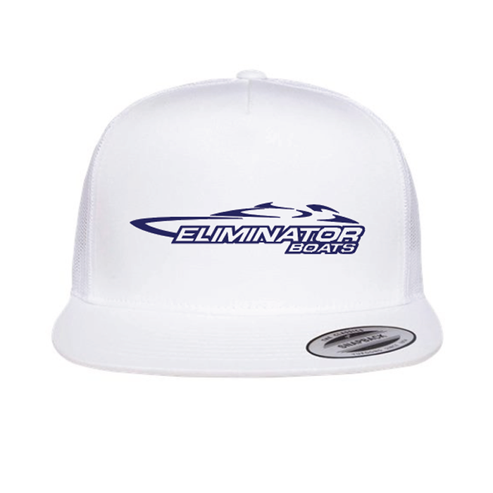 Eliminator Boats Legacy Flat Bill Hat - White/Navy