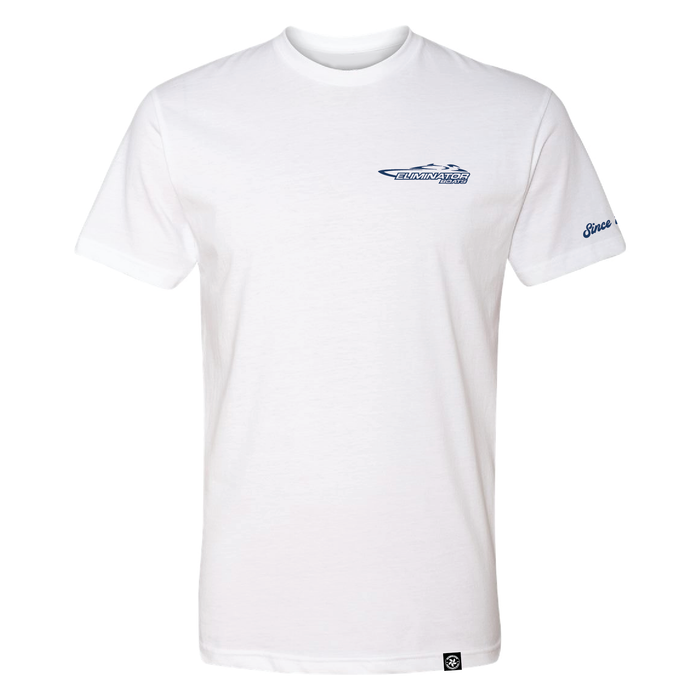 Eliminator Boats Legacy Men's T-Shirt - White/Navy