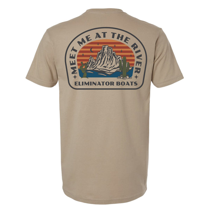 Eliminator Boats “Meet Me At The River” Men's T-Shirt – Tan