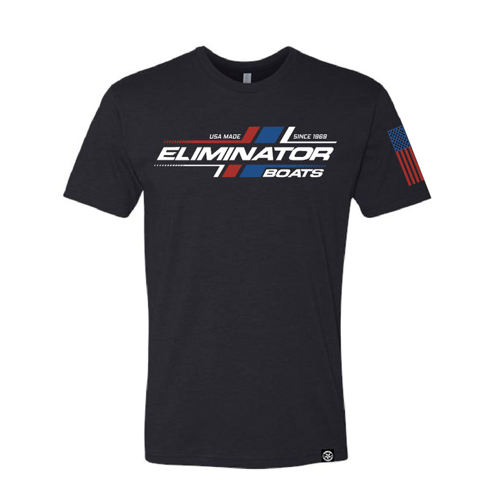 Eliminator Boats Men's Patriotic T-Shirt - Black