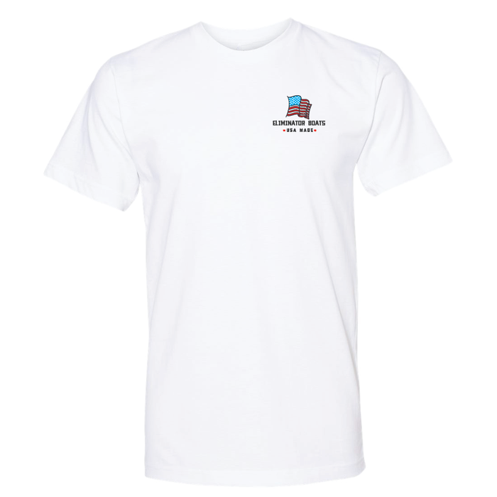 Eliminator Boats Patriotic Palm Men's T-Shirt - White