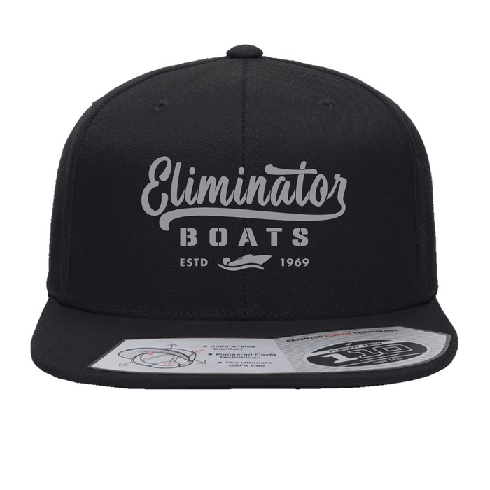 Eliminator Boats Vintage Badge Flat Bill Hat - Black/Charcoal