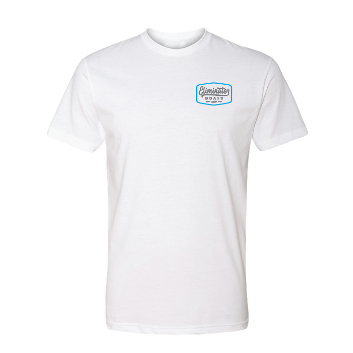 Eliminator Boats Vintage Badge Men's T-Shirt - White/Blue/Gray