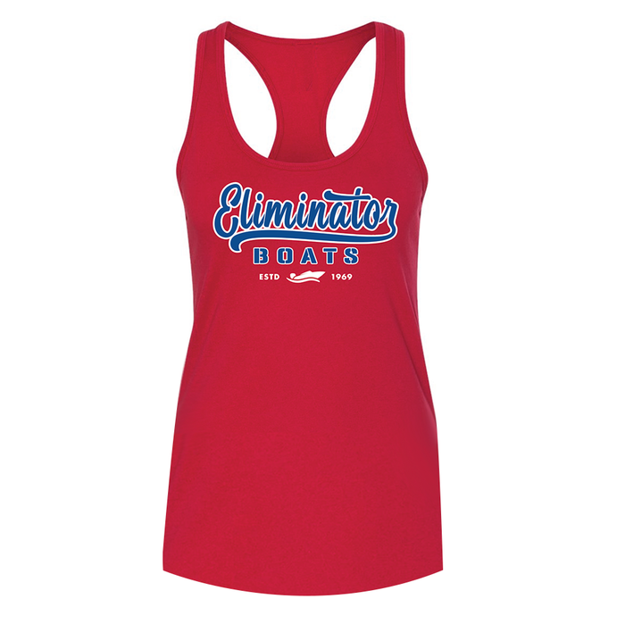 Eliminator Boats Vintage Badge Women's Tank - Red/Blue