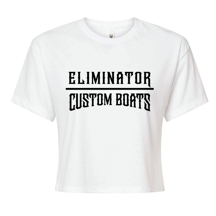 Eliminator Custom Boats Women's Crop Tee - White
