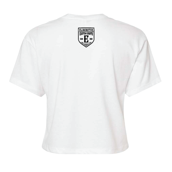 Eliminator Custom Boats Women's Crop Tee - White