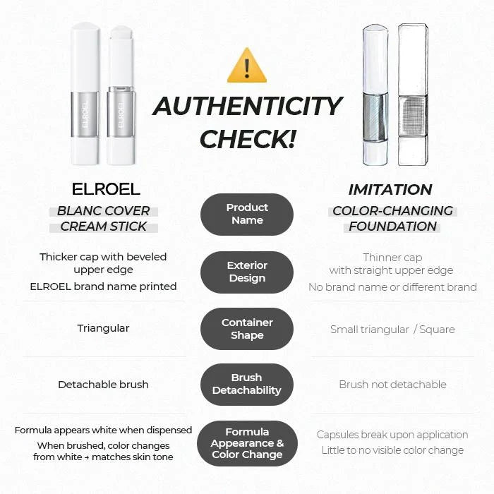 ELROEL Blanc Cover Cream Stick Foundation Deep13g