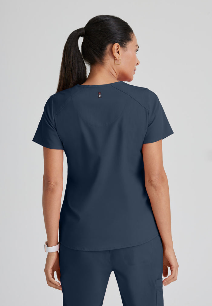 Emma Top - Steel - Grey's Anatomy Scrubs
