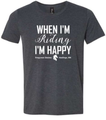 EMPYREAN STABLES "WHEN I'M RIDING" YOUTH & ADULT SOFTSTYLE T-SHIRT
