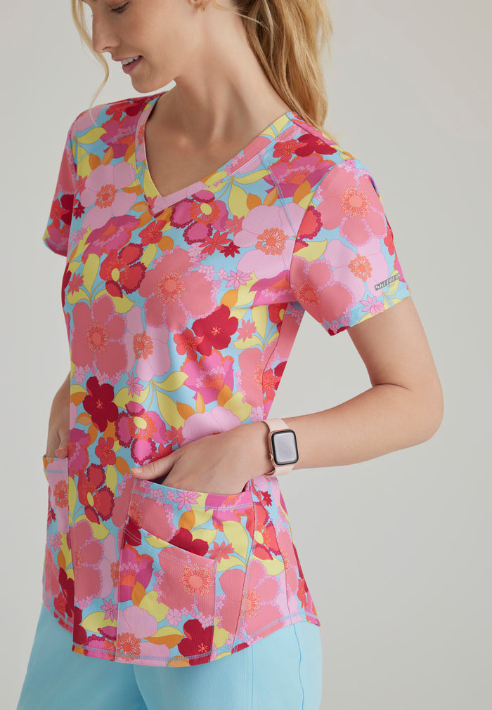 Essence Top - Blissful Blossom - Grey's Anatomy Scrubs