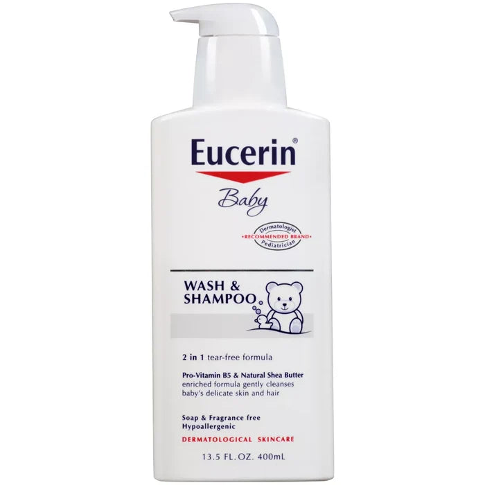 EUCERIN Baby Wash & Shampoo Fragrance & Soap Free – غسول وشامبو للأطفال خالي من العطور