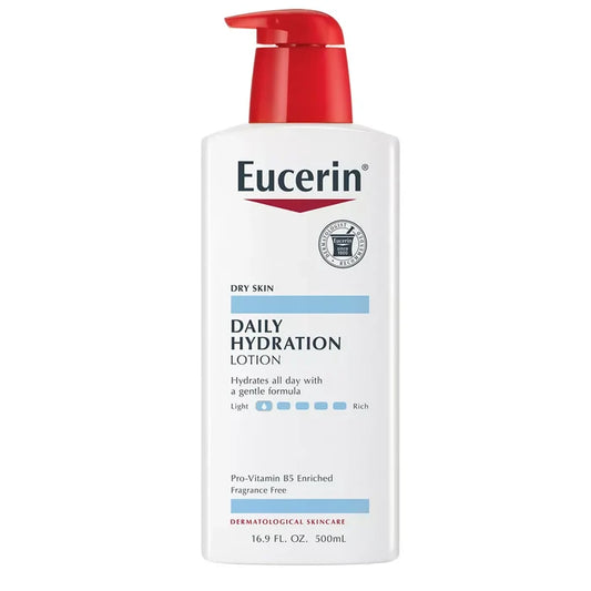 EUCERIN Daily Hydration Body Lotion Fragrance Free لوشن ترطيب الجسم من يوسرين للبشرة الجافة والحساسة