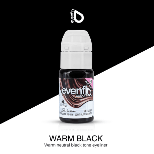 Evenflo Warm Black Eyeliner 15ml for Permanent Makeup - SD Cosmetics Care