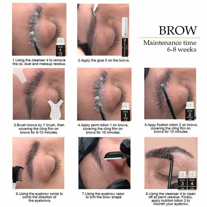 Eyebrow Lamination Solution Kit - Professional Brow Lift & Perm Set - SD Cosmetics Care