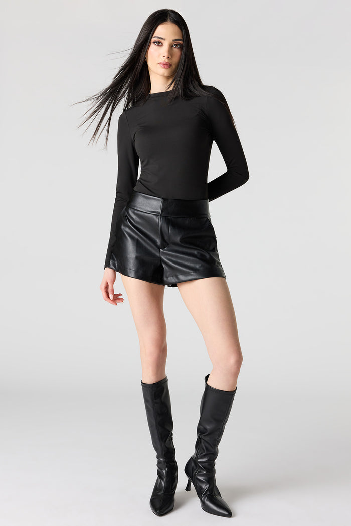 Faux Leather Short