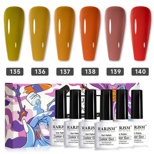 Flash Sale Autumn Sunshine Series Gel Nail Polish 6 Colors Set 7.5ml - 50% OFF Limited Time Sale