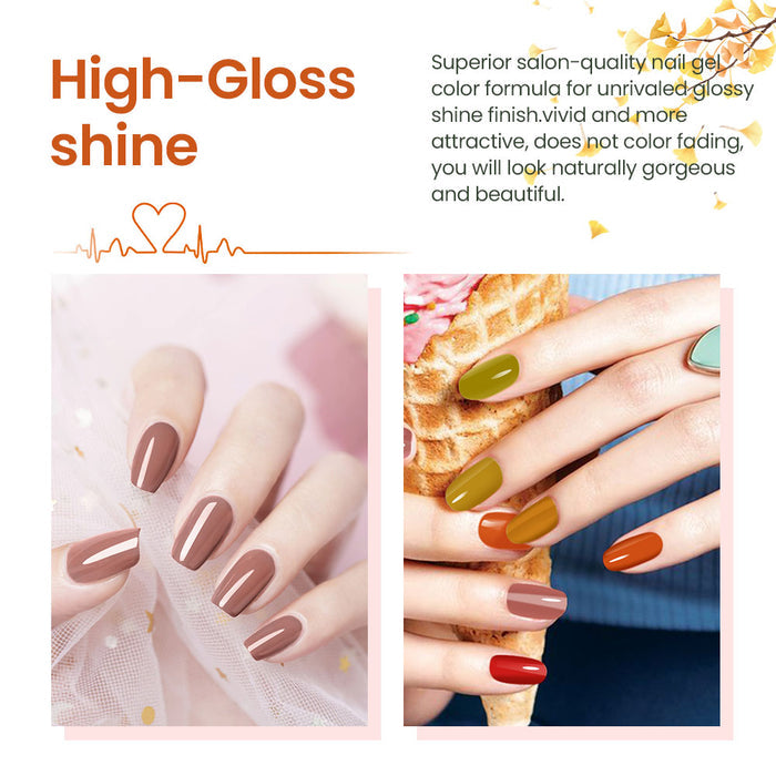 Flash Sale Autumn Sunshine Series Gel Nail Polish 6 Colors Set 7.5ml - 50% OFF Limited Time Sale