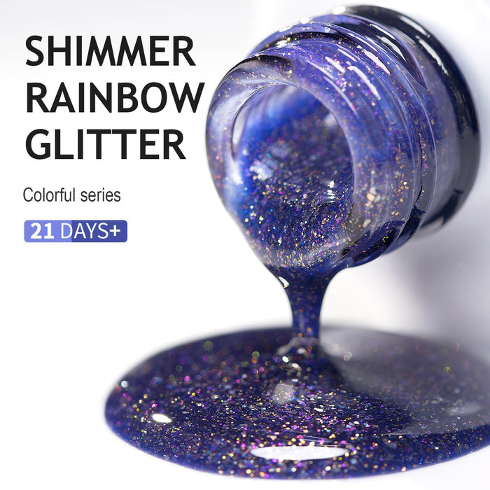 Flash Sale Bluish Purple Glitter Gel Nail Polish 15ml RAR743 - 57% OFF Limited Time Sale