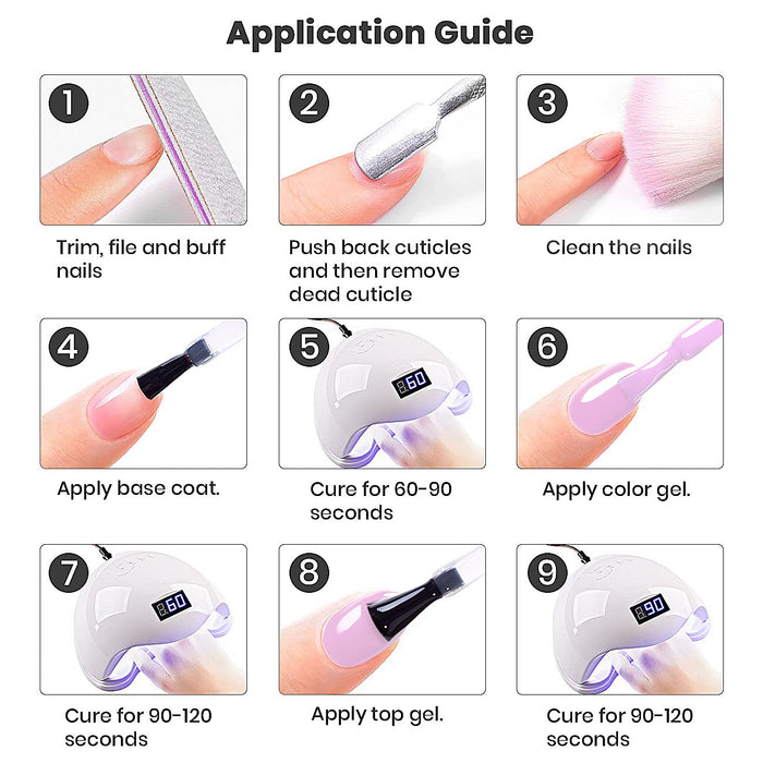 Flash Sale Lavender Bloom Gel Polish Set 6 Colors 7.5ml TPO HEMA Free - 40% OFF Limited Time Sale