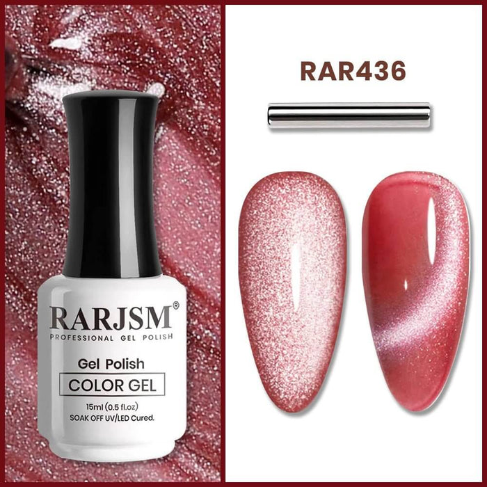 Nude Red Velvet Jelly Cat Eye Gel Polish TPO HEMA Free 15ml #436