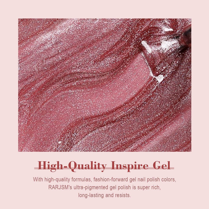 Velvet Jelly Gel Polish Texture Nude Red Shimmer Detail