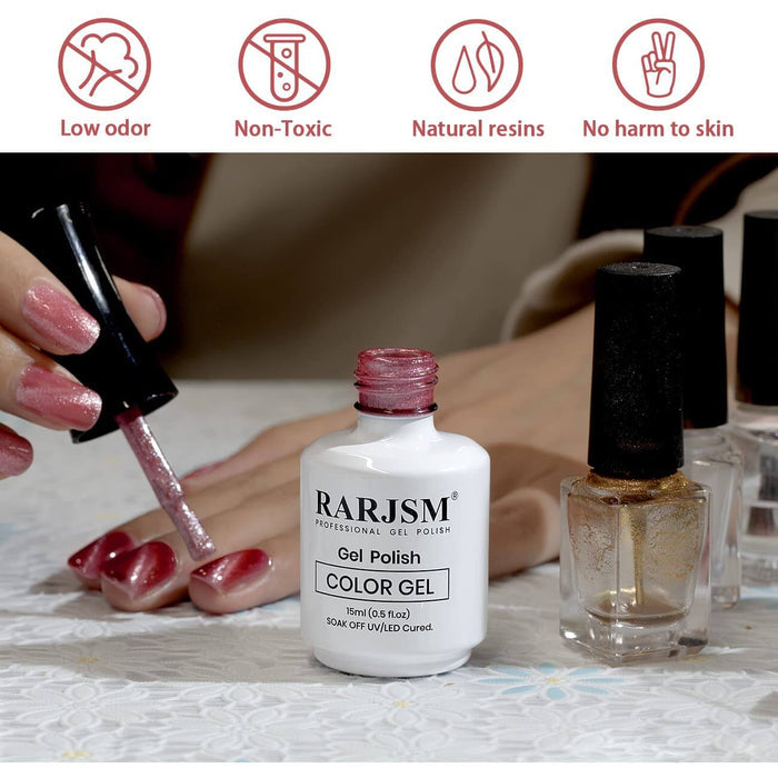 Nude Red Velvet Cat Eye Nails Holiday Season Elegant