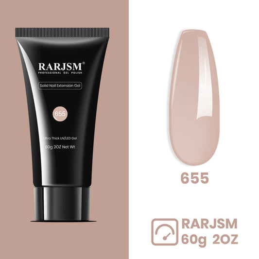 Flash Sale RARJSM Solid Nail Extension Gel 655 Nude Pink 60g 2OZ - 60% OFF Limited Time Sale