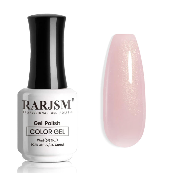 Flash Sale Sparkle Pink Gold Shimmer Gel Nail Polish 15ml RAR609 - 67% OFF Limited Time Sale