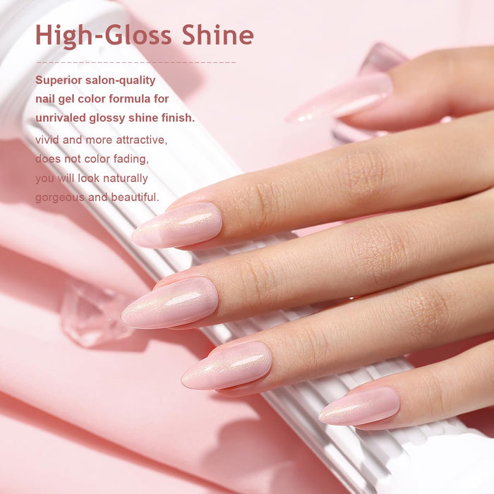 Flash Sale Sparkle Pink Gold Shimmer Gel Nail Polish 15ml RAR609 - 67% OFF Limited Time Sale