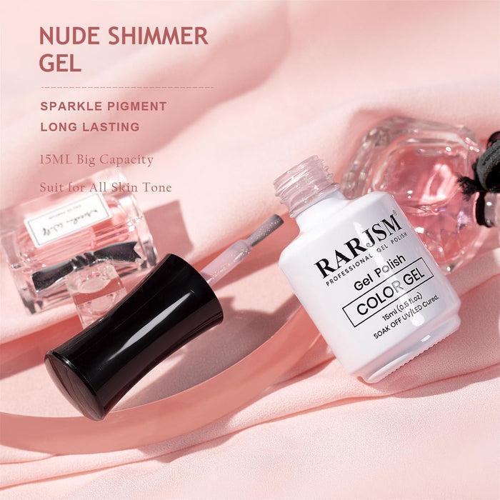 Flash Sale Sparkle Pink Gold Shimmer Gel Nail Polish 15ml RAR609 - 67% OFF Limited Time Sale