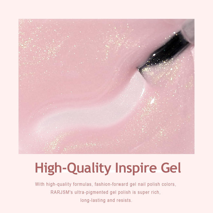Flash Sale Sparkle Pink Gold Shimmer Gel Nail Polish 15ml RAR609 - 67% OFF Limited Time Sale