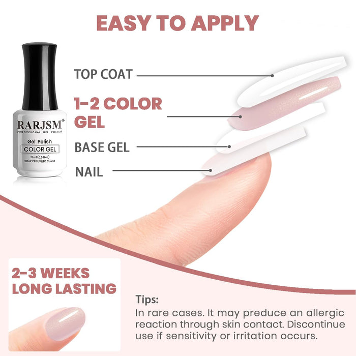 Flash Sale Sparkle Pink Gold Shimmer Gel Nail Polish 15ml RAR609 - 67% OFF Limited Time Sale
