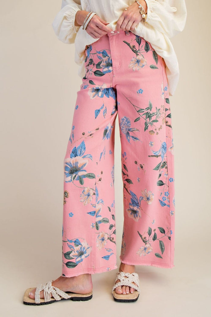 Floral Twill Pants by Easel FINAL SALE