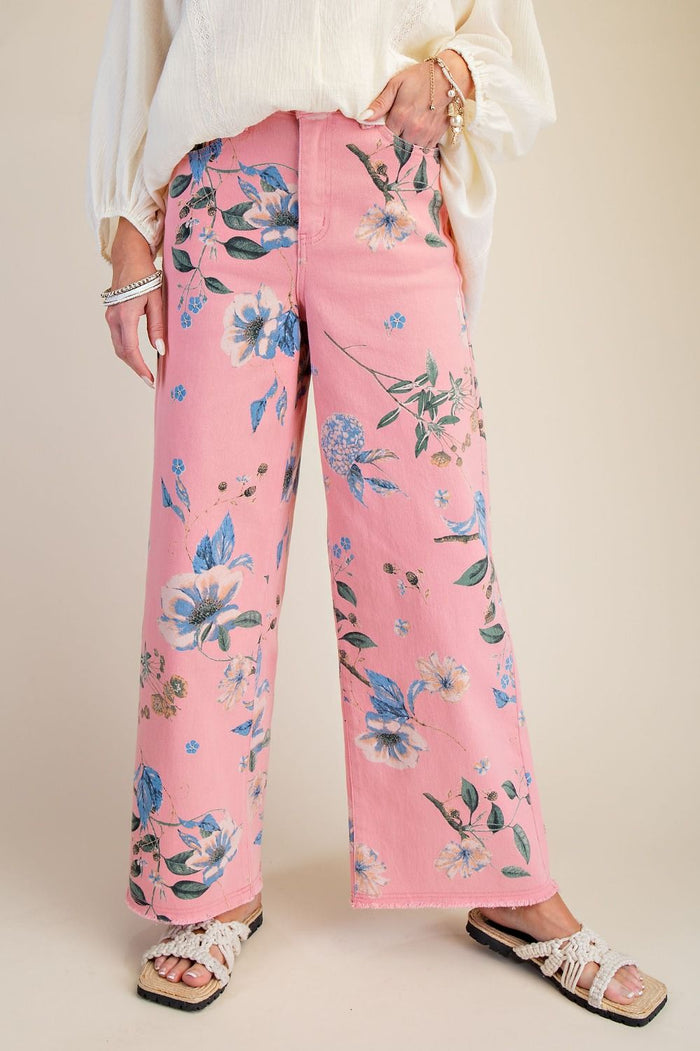 Floral Twill Pants by Easel FINAL SALE