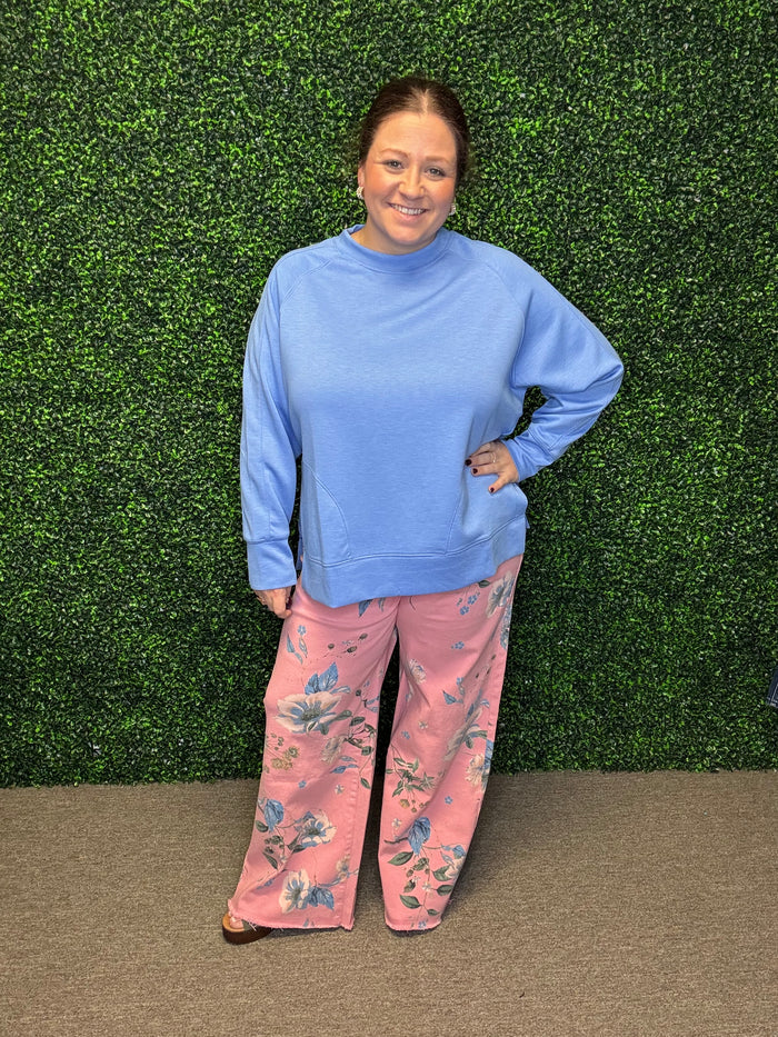 Floral Twill Pants by Easel FINAL SALE
