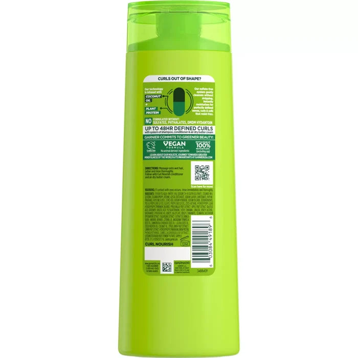 GARNIER Fructis Curl Nourish Sulfate-Free Moisturizing Shampoo شامبو غارنييه المرطب والخالي من الكبريتات