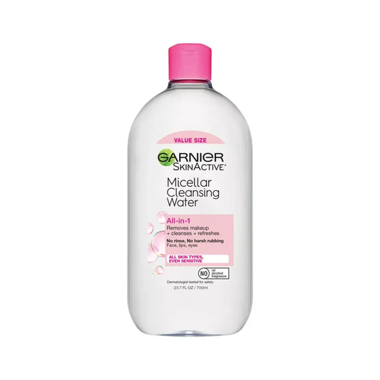 GARNIER Skin Active Micellar Cleansing Water All In 1 Cleanses + Removes Makeup + Soothes غارنييه ماء ميسلار لتنظيف البشرة وازالة المكياج وتهدئتها