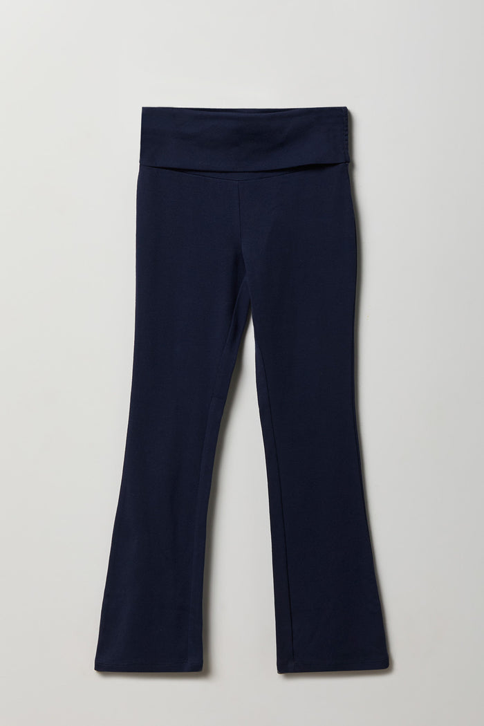Girls Active Foldover Waist Flare Leg Pant