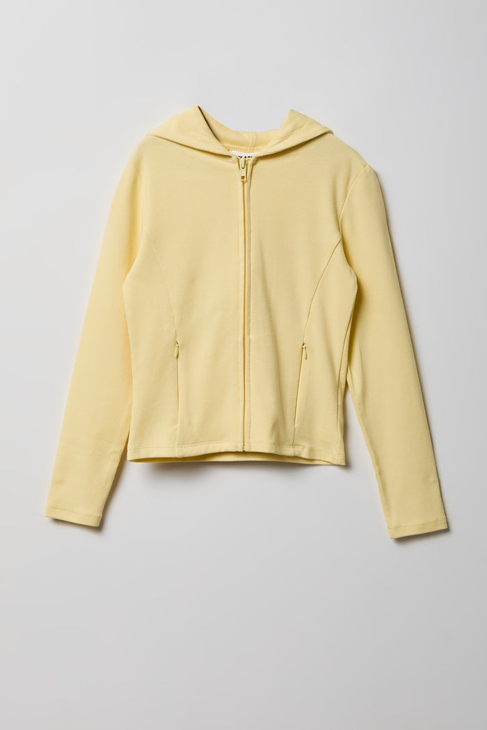 Girls Active Hooded Zip-Up Jacket
