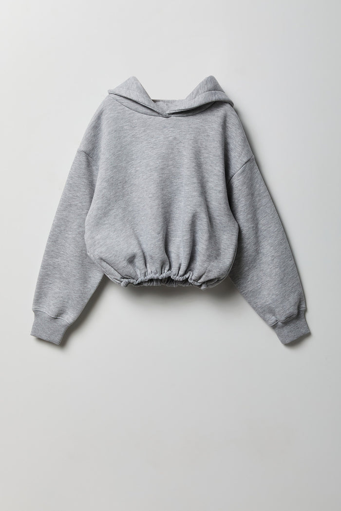 Girls Bubble Hem Hoodie