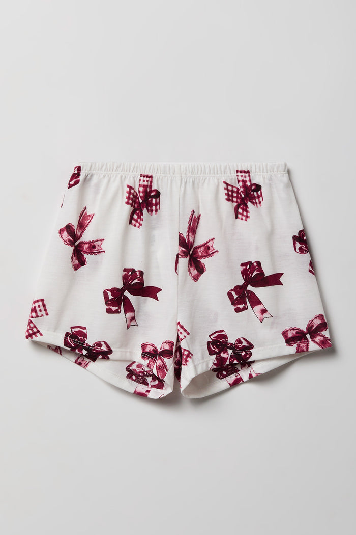 Girls Button-Up Top & Short Pajama Set