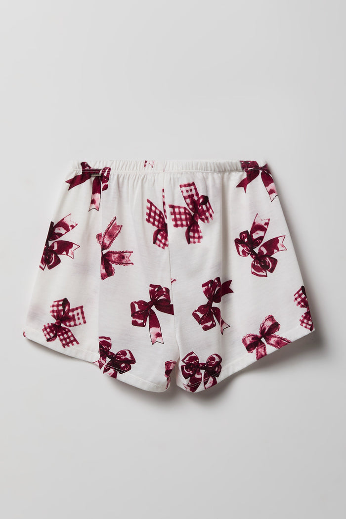 Girls Button-Up Top & Short Pajama Set