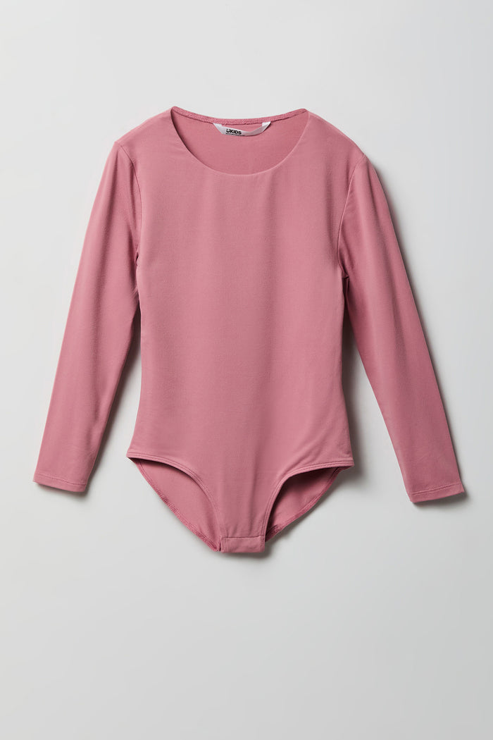 Girls Contour Crewneck Long Sleeve Bodysuit